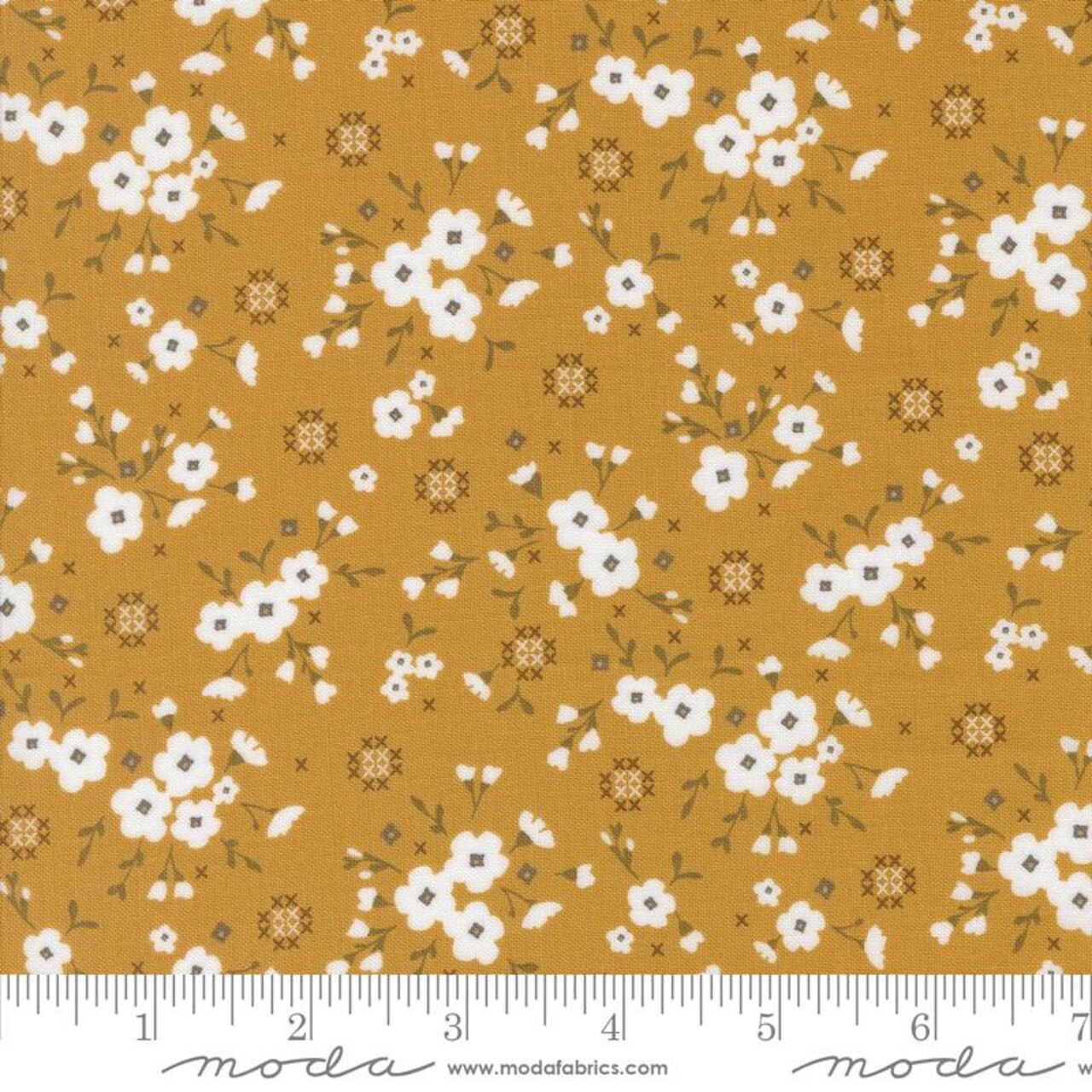 Fabric Moda Golden Stitched Lullaby Sun Drenched by the Quarter Yard 43201-12